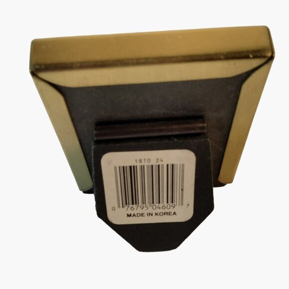 Miniature Gold Tone Metal Photo Frame 2 x 2 inch Picture Stand Desktop - Picture 5 of 7